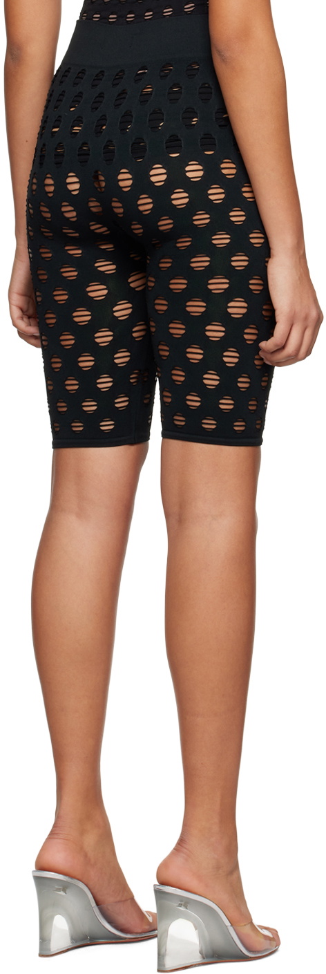 Maisie Wilen Black Perforated Shorts