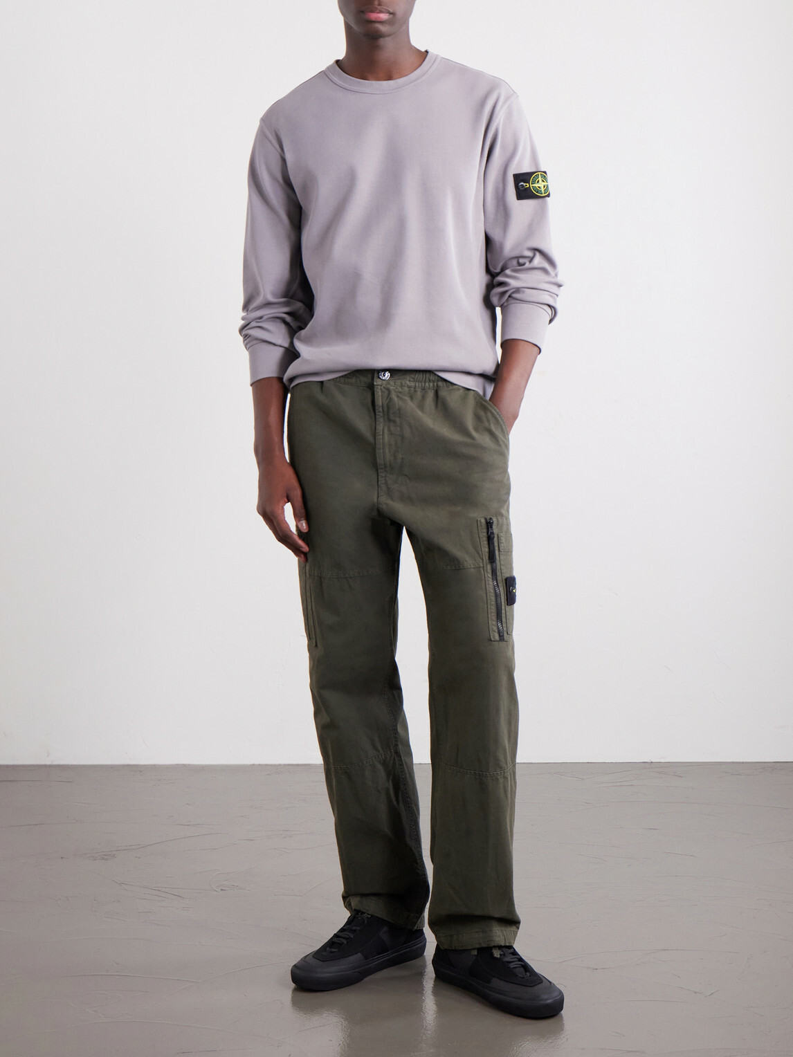 Stone Island - Cotton-Jersey Sweatshirt - Gray