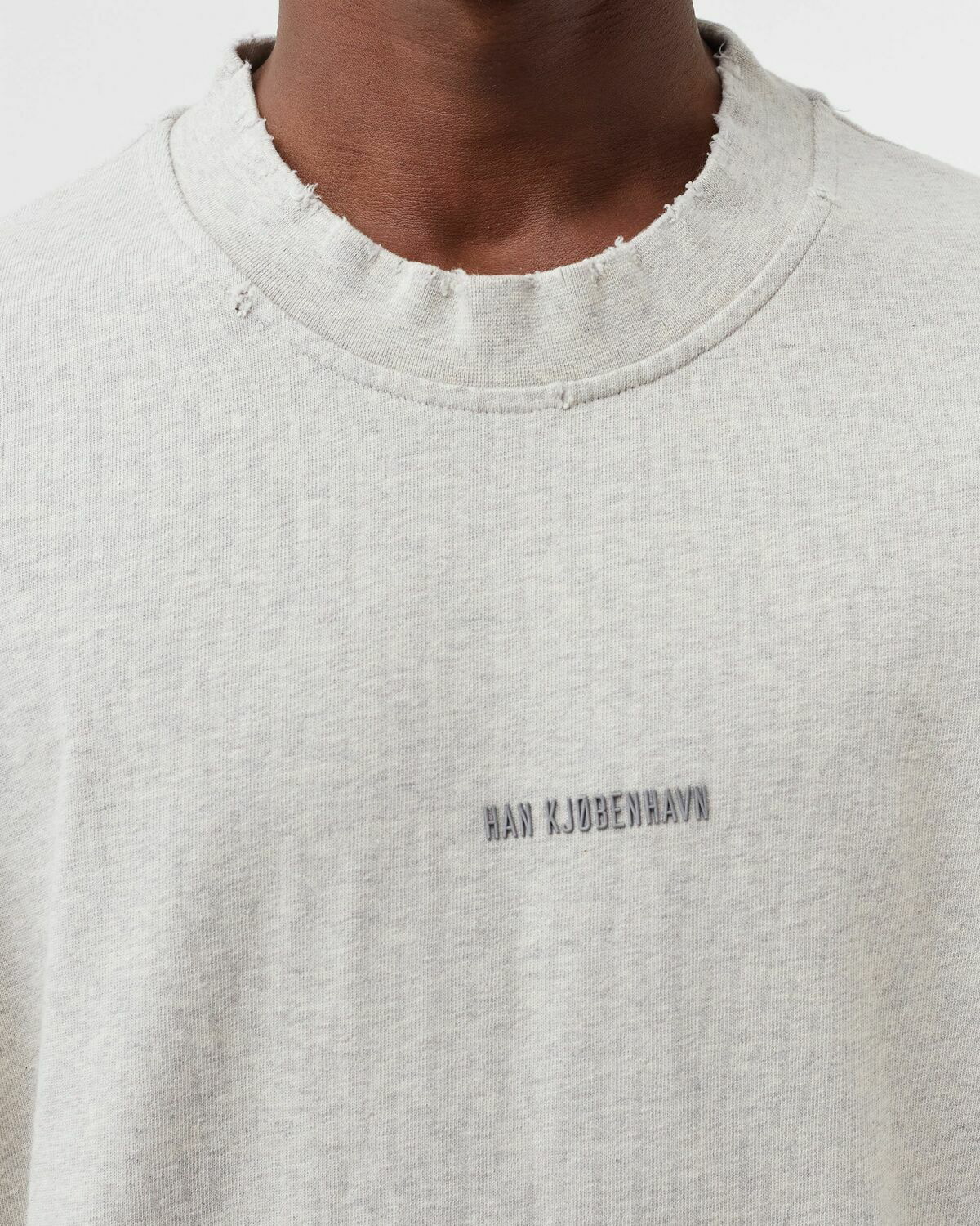 Han Kjobenhavn Distressed Tee Short Sleeve Logo Grey - Mens ...