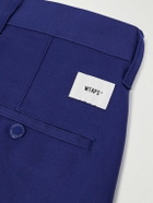 WTAPS - Straight-Leg Pleated Cotton-Twill Shorts - Blue