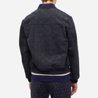 Gucci Men's GG All Over Suede Bomber Jacket in Navy
