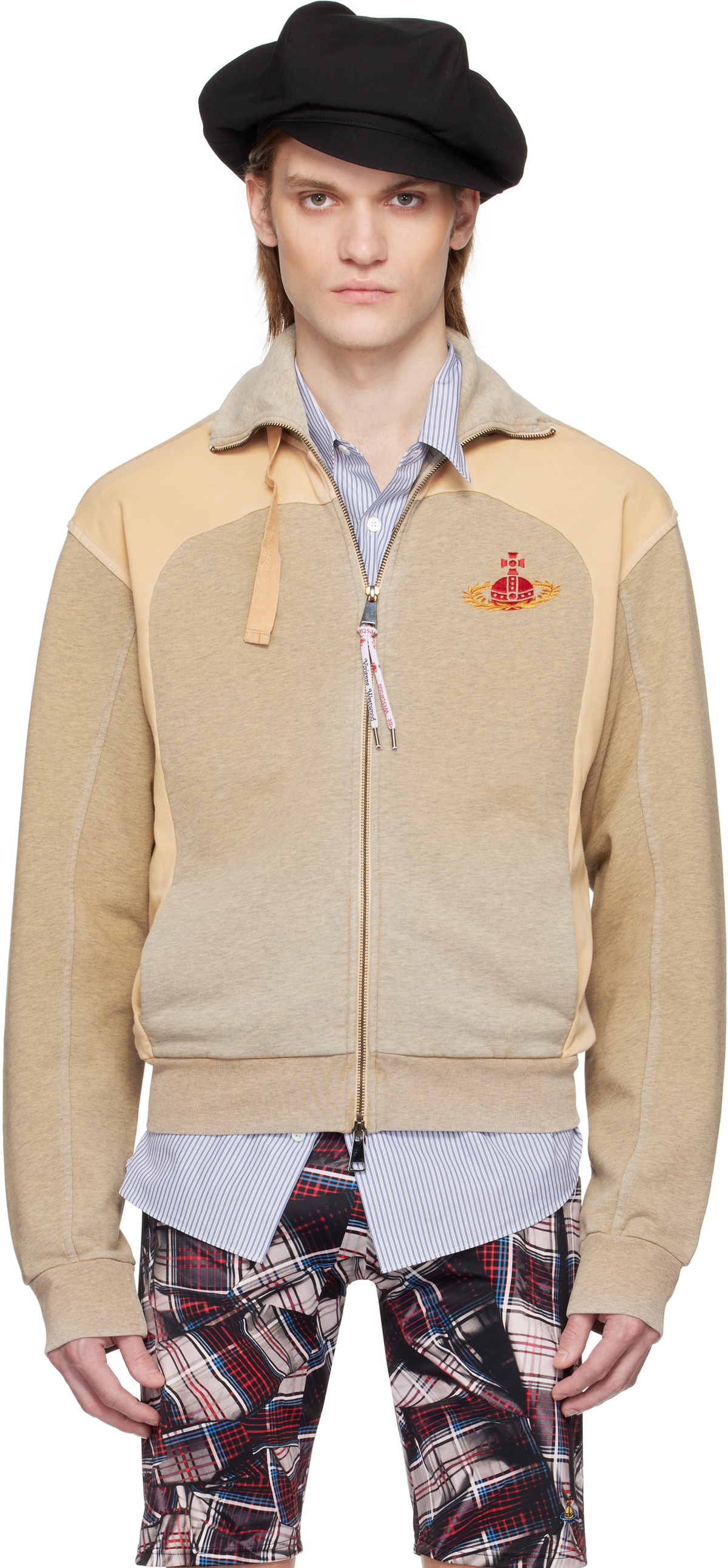 Vivienne Westwood Gray & Beige Alien Track Jacket Vivienne