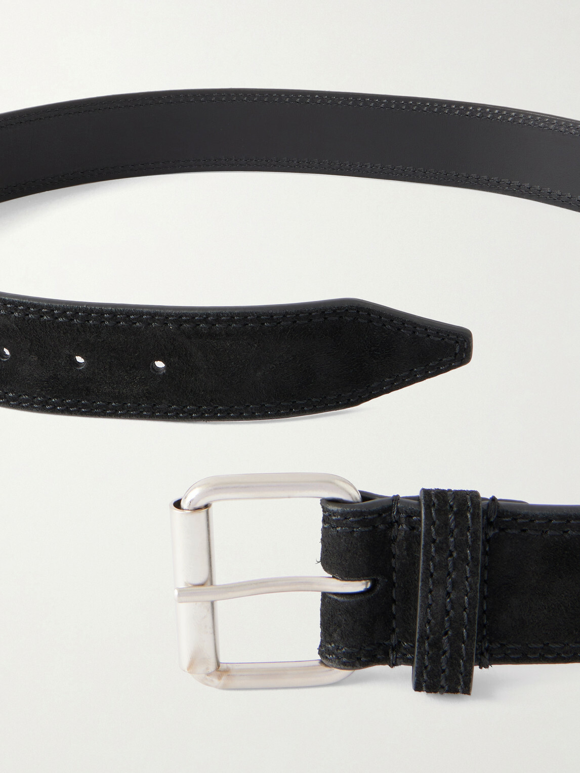 Dries Van Noten - 4cm Suede Belt - Black