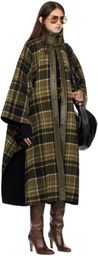 Chloé Green High-Neck Long Coat
