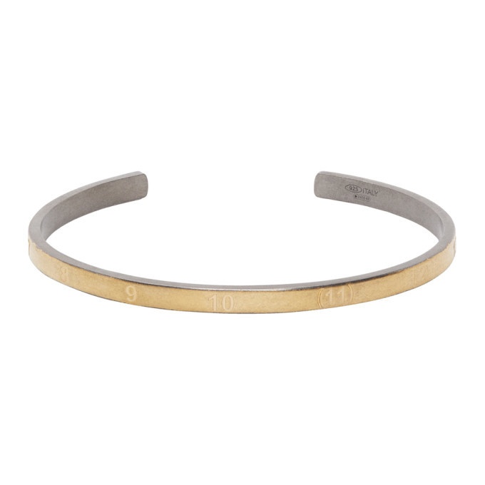 Photo: Maison Margiela SSENSE Exclusive Gold and Silver Numbers Bracelet
