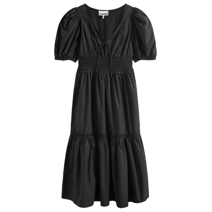 Photo: GANNI Women's Long Smock Dress in Black