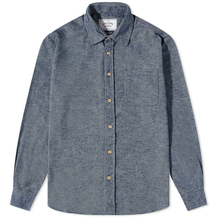 Photo: Portuguese Flannel Men's Teca Flannel Shirt in Indigo