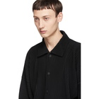 Homme Plisse Issey Miyake Black Button-Down Jacket