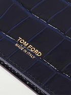 TOM FORD - Croc-Effect Leather Billfold Wallet with Money Clip