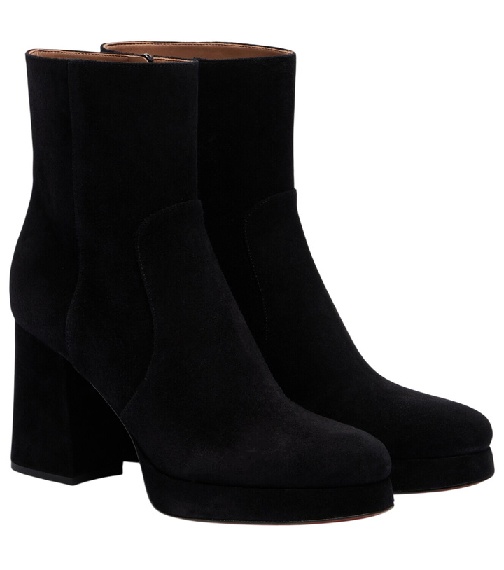 Photo: Valentino Garavani Fawcette VLogo suede ankle bots