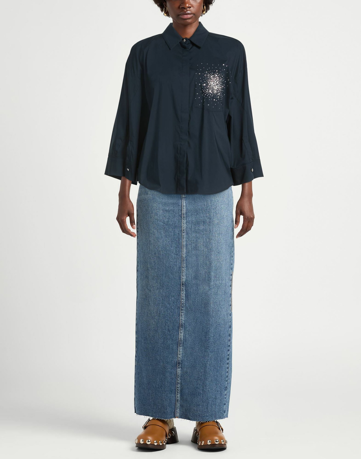 Jijil Womens Shirt in Navy