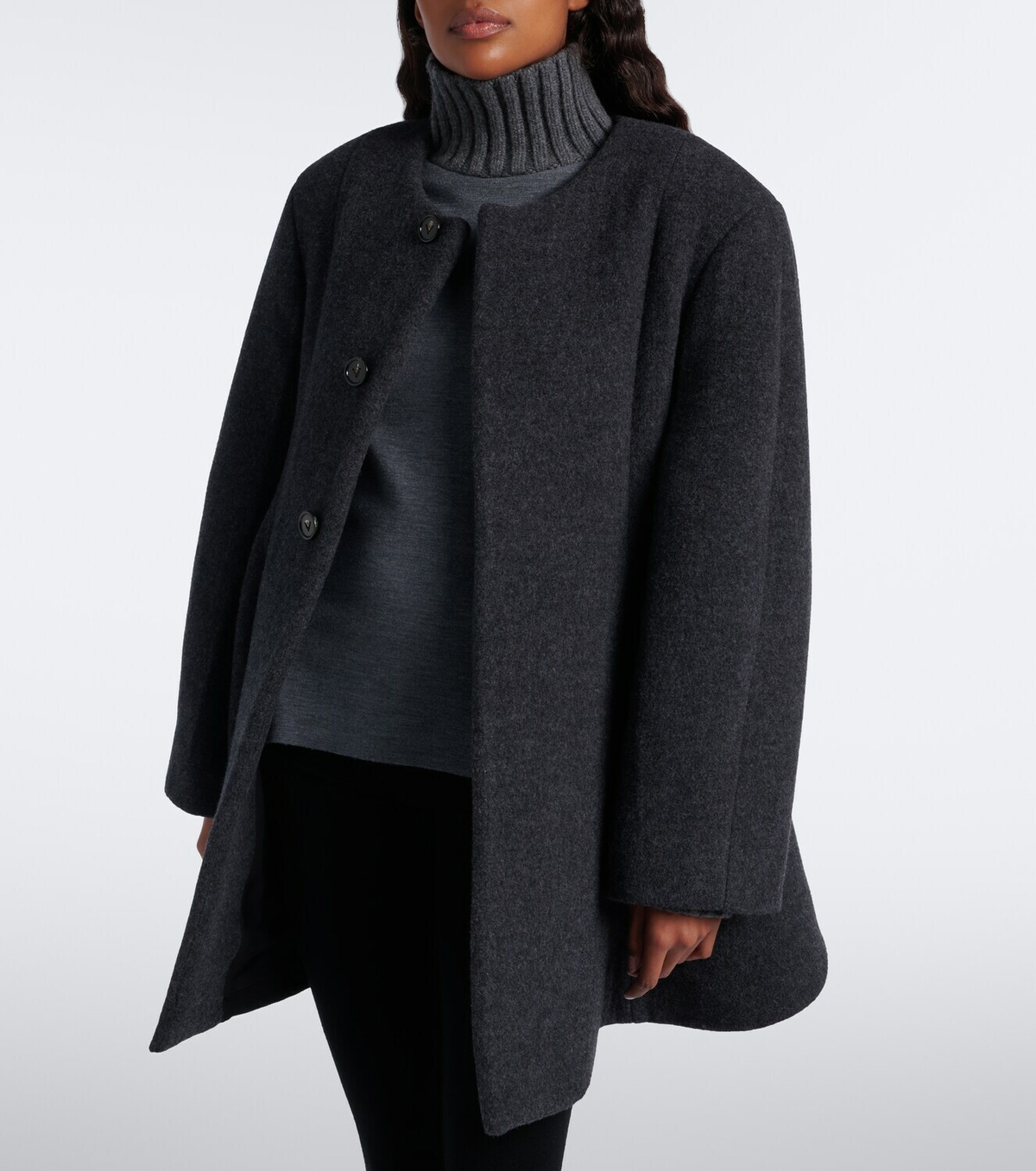 Bottega Veneta Pleated wool-blend coat