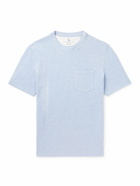 Brunello Cucinelli - Cotton-Piqué T-Shirt - Blue