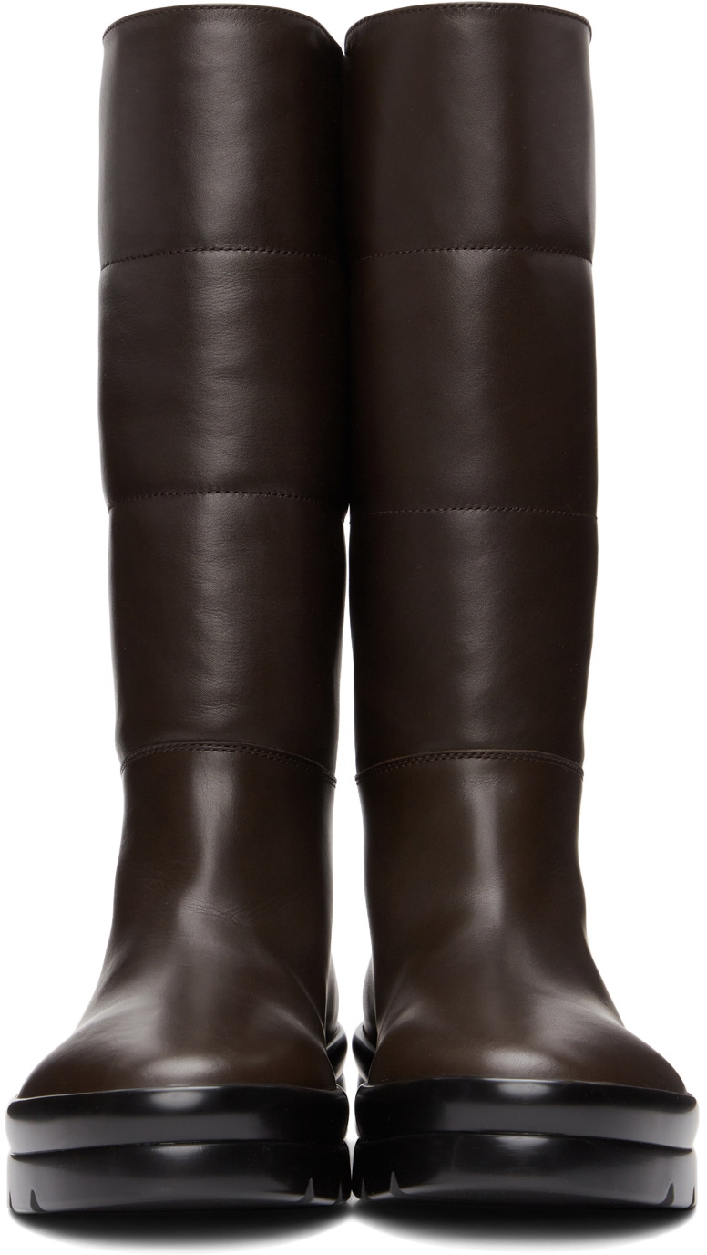 The Row Brown Billie Puffy Boots