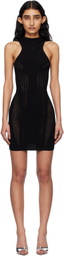 MISBHV Black Future Sport Halter Minidress