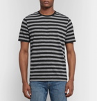 FRAME - Mélange Striped Tech-Jersey T-Shirt - Men - Gray