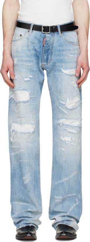 Photo: Dsquared2 Blue Be Proud Wash 'The American' Jeans
