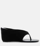 JUDE Yaga leather wedge thong sandals