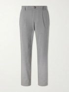 Oliver Spencer - Morton Straight-Leg Pleated Checked Cotton-Blend Suit Trousers - Gray