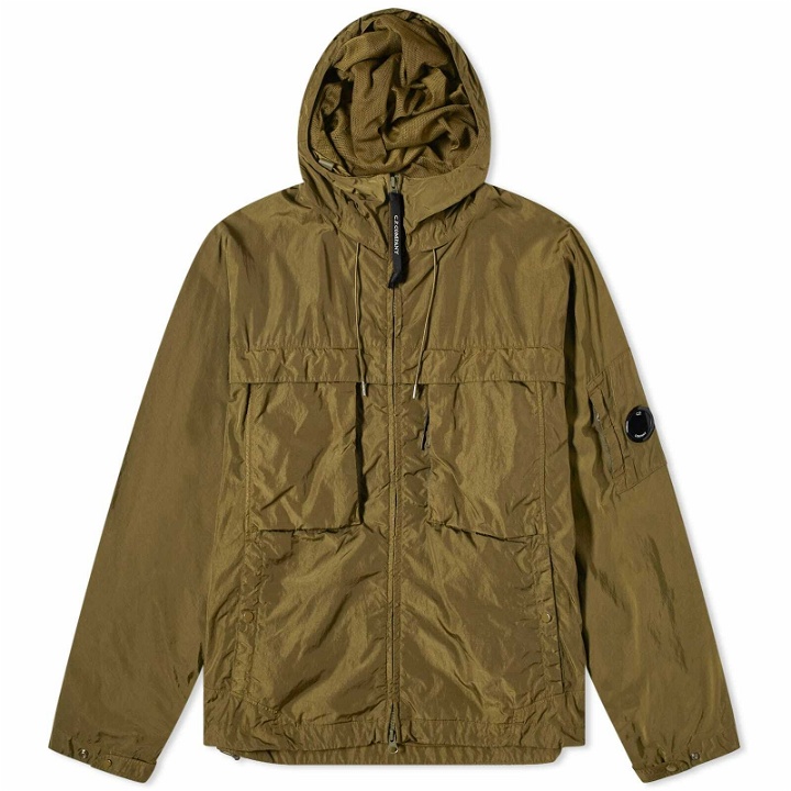 Photo: C.P. Company Men's Chrome-R Hooded Jacket in Ivy Green