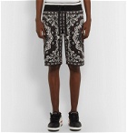 Dolce & Gabbana - Bandana-Print Cotton-Jersey Drawstring Shorts - Black