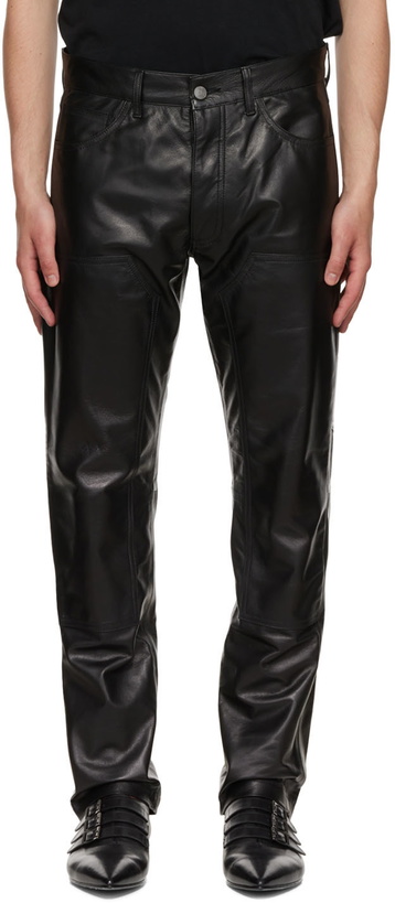 Photo: Enfants Riches Déprimés Black Carpenter Leather Pants