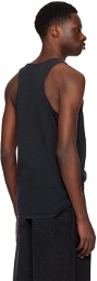 WILLY CHAVARRIA Black Printed Tank Top