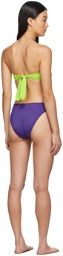 Nu Swim Green & Purple Edy & High-Cut Bikini