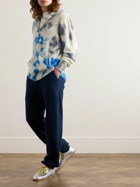 The Elder Statesman - Straight-Leg Cotton and Cashmere-Blend Jersey Sweatpants - Blue