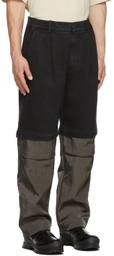 JERIH Black Detachable Jeans