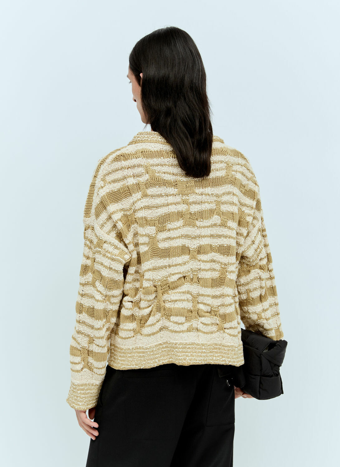Bottega Veneta Distorted Stripe Knit Sweater