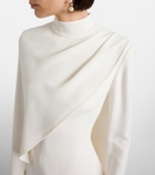 Elie Saab Caped cady cocktail dress