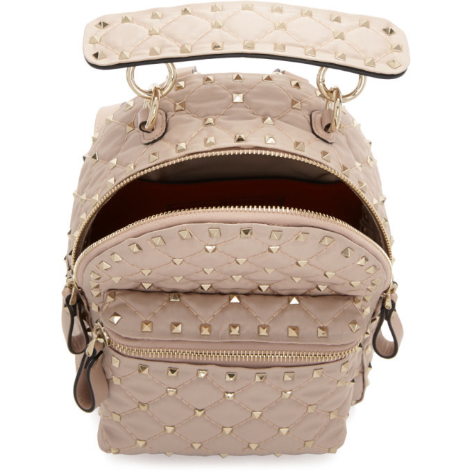 Valentino Metallic Light Brown Leather Mini Rockstud Backpack Valentino |  The Luxury Closet