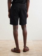 Mr P. - Straight-Leg Cotton And Linen-Blend Bermuda Shorts - Black