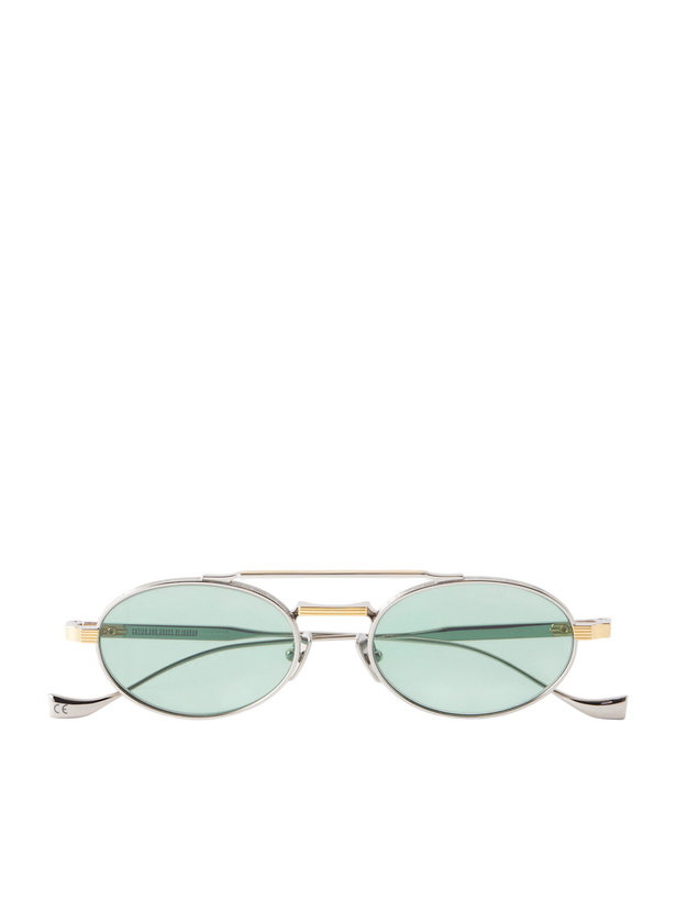 Photo: Cutler and Gross - 1427 Round-Frame Silver-Tone Sunglasses