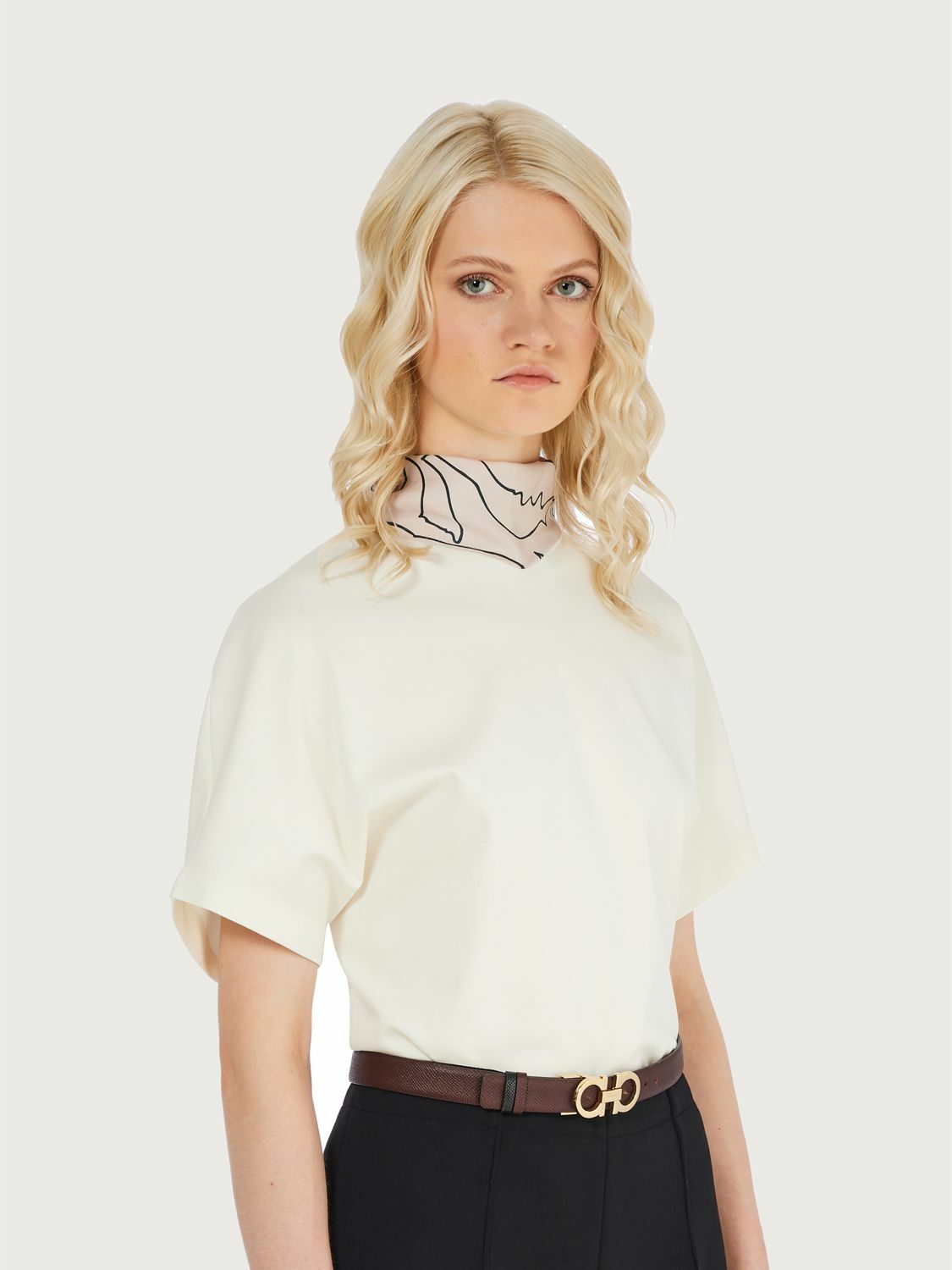 salvatore ferragamo logo buckle reversible leather belt