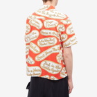 Bode Men's Rodeo Slogan Shirt in Red Multi