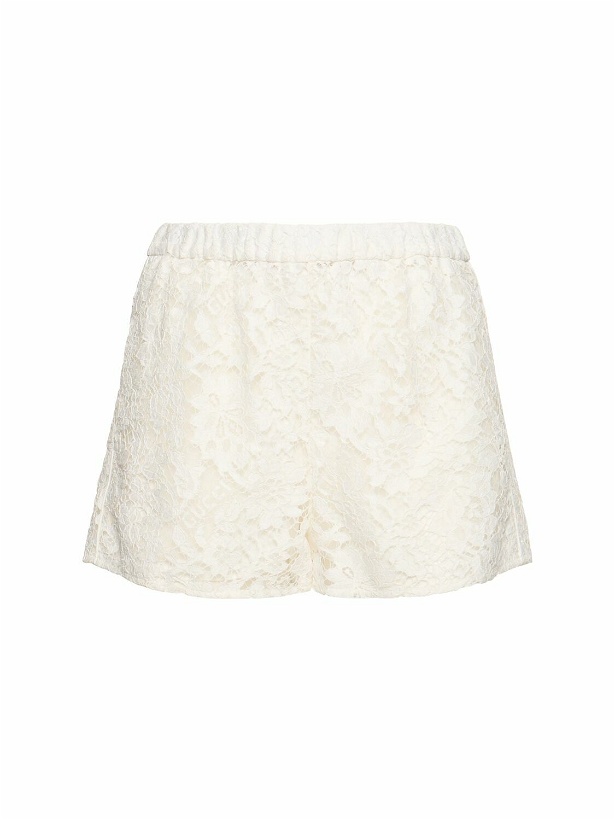 Photo: GUCCI Silk Blend Lace Shorts