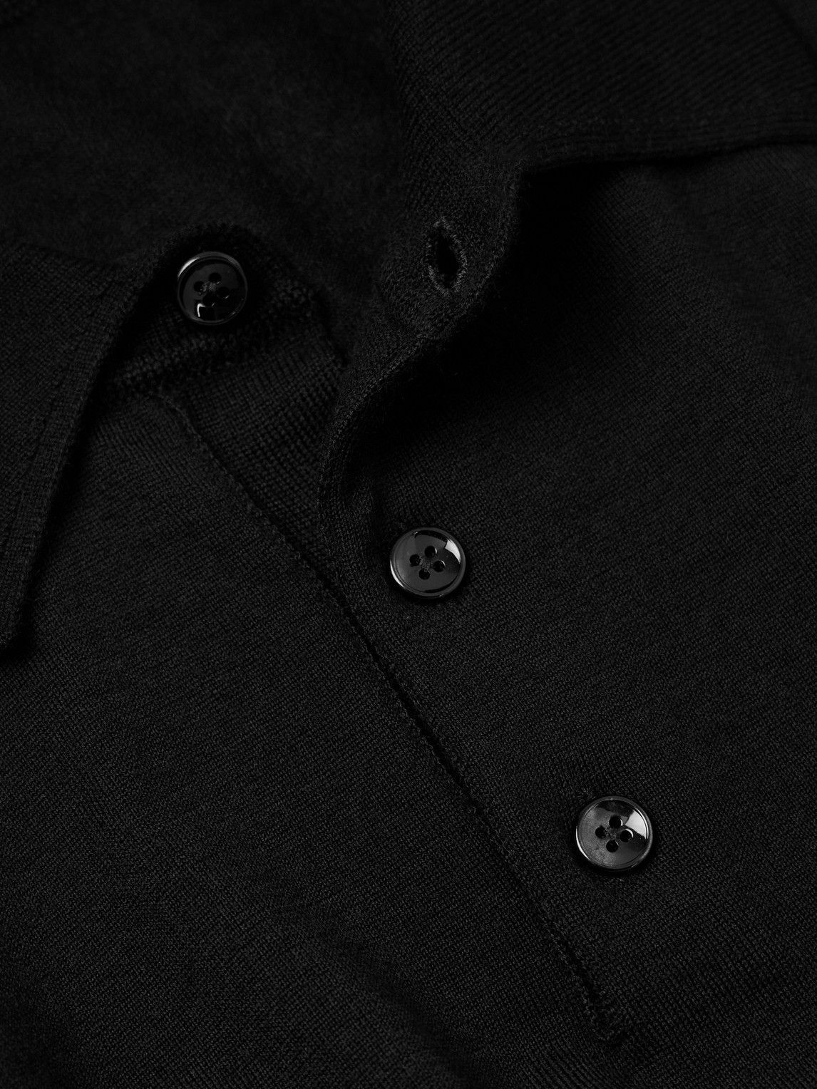 Dolce&Gabbana - Cashmere Polo Shirt - Black