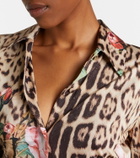 Roberto Cavalli Printed cropped shirt