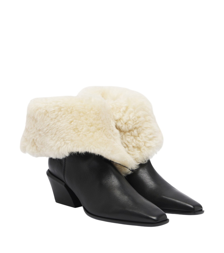Photo: Paris Texas Bettina shearling-lined leather ankle boots