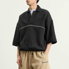 Fear of God ESSENTIALS Men's Active Trace Polo Sweatshirt in Vintage Black