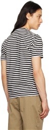ASPESI Black & White Striped T-Shirt
