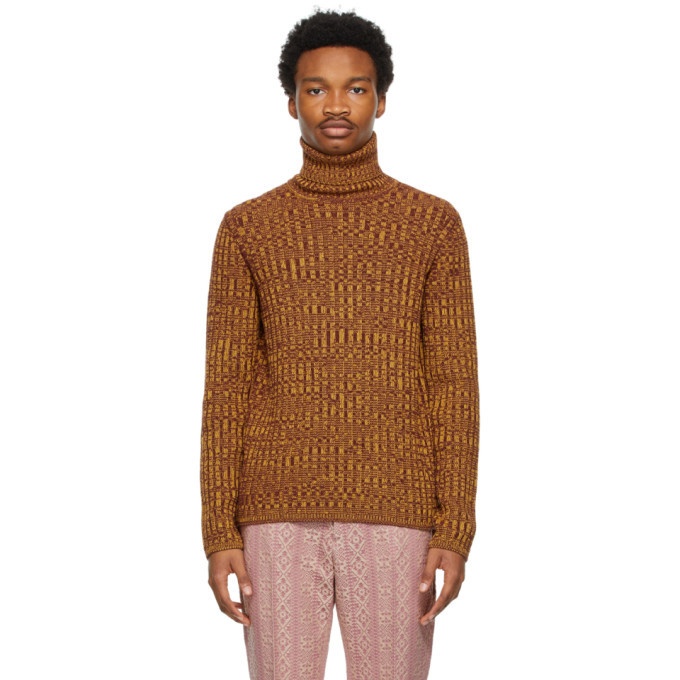 Photo: Gucci Yellow and Brown Vanise Knit Sweater