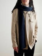 John Smedley - Stark Ribbed Recycled-Cashmere and Merino Wool-Blend Scarf
