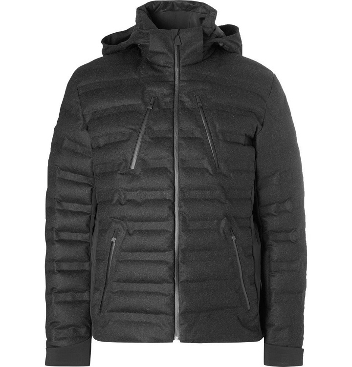 Photo: Aztech Mountain - Nuke Suit Waterproof Wool-Blend Twill Down Ski Jacket - Gray