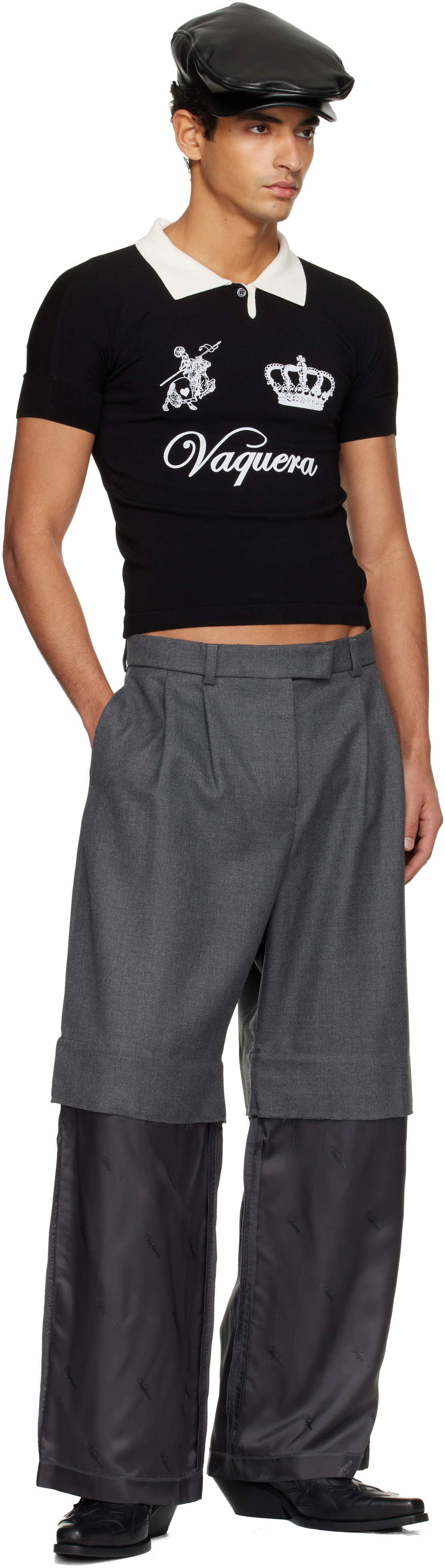 VAQUERA Gray Chopped Trousers