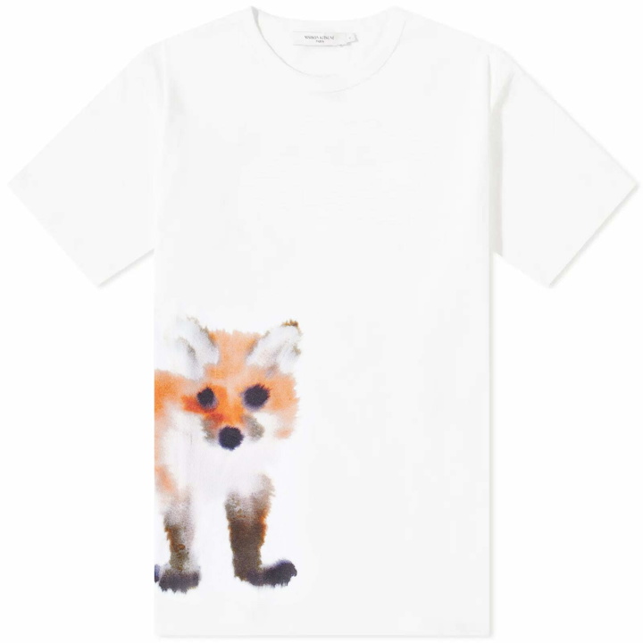 Photo: Maison Kitsuné Men's Wild Fox Relaxed T-Shirt in White