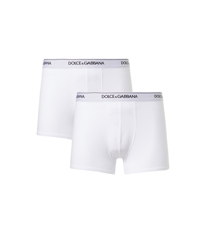 Photo: Dolce&Gabbana Set of 2 logo cotton-blend boxer briefs