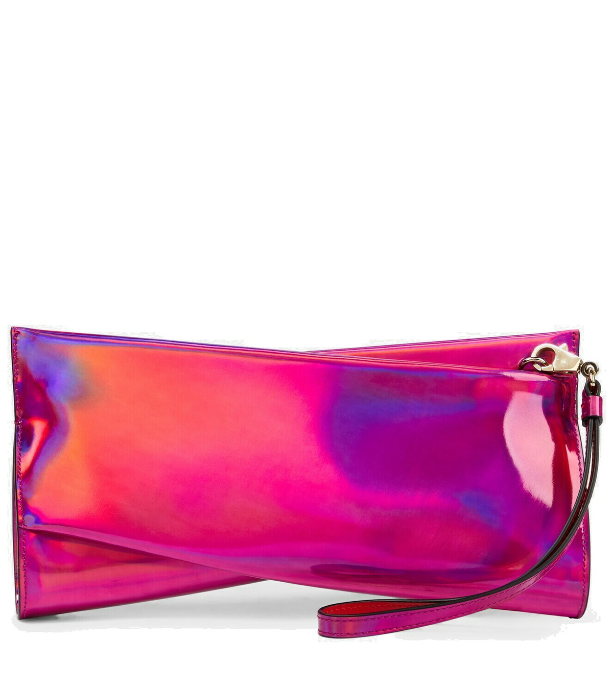 Christian Louboutin - Loubitwist patent leather clutch